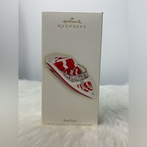 Hallmark Keepsake Red and White Speedboat Ornament